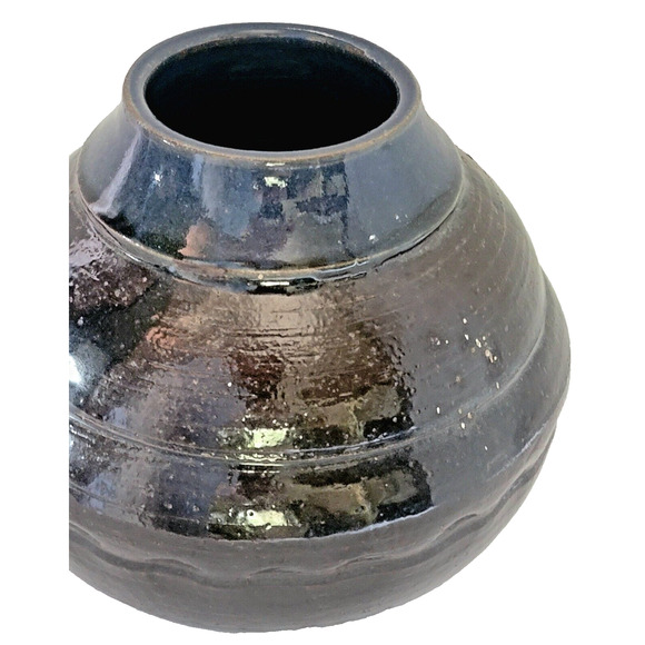 Vintage Walter Yovaish Studio Pottery Vase Signed Rare 1980s 6” Ceramic Art - Picture 3 of 11